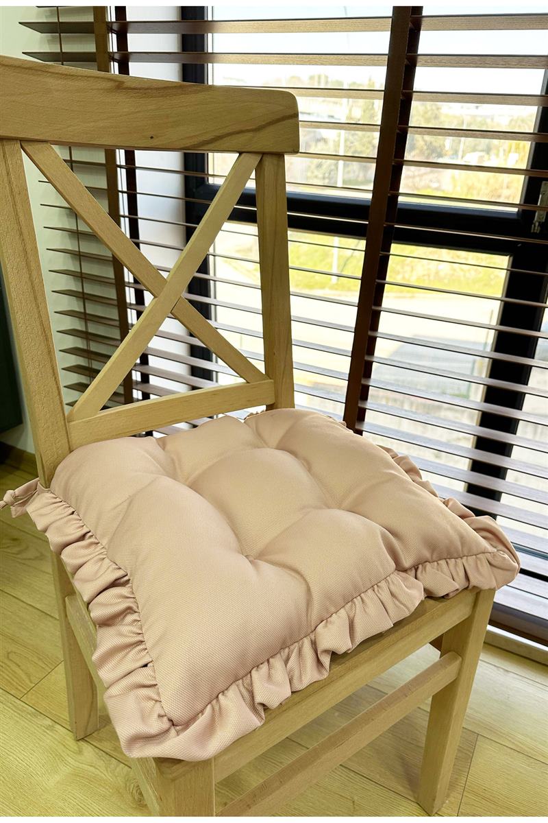 Fırfırlı Bahçe Balkon Sandalye Minderi